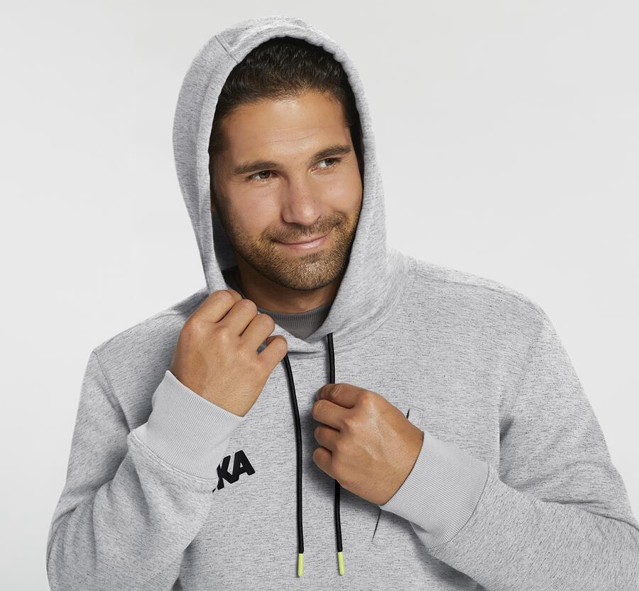 Hoka Australia One One Performance - Mens Hoodie Grey - BRIGZ-8346